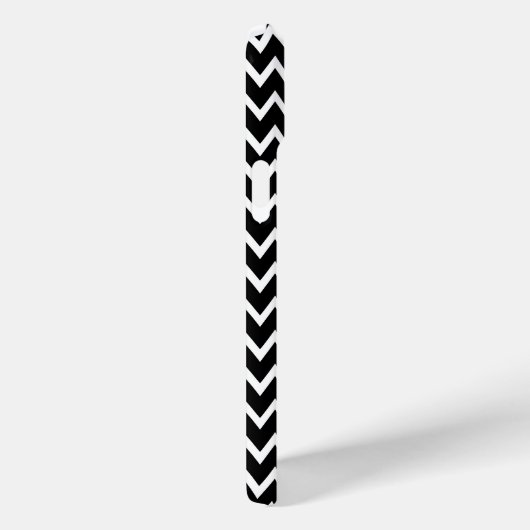 Zwarte en witte Chevron Case-Mate iPhone Case (Achterkant / Rechts)