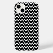 Zwarte en witte Chevron Case-Mate iPhone Case (Achterkant)