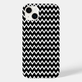 Zwarte en witte Chevron Case-Mate iPhone 14 Plus Hoesje