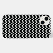 Zwarte en witte Chevron Case-Mate iPhone Case (Achterkant (horizontaal))