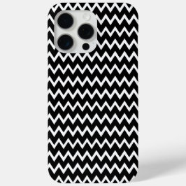 Zwarte en witte Chevron iPhone 15 Pro Max Hoesje