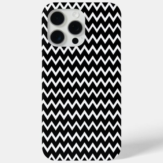 Zwarte en witte Chevron Case-Mate iPhone Case (Achterkant)