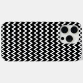 Zwarte en witte Chevron Case-Mate iPhone Case (Achterkant (horizontaal))
