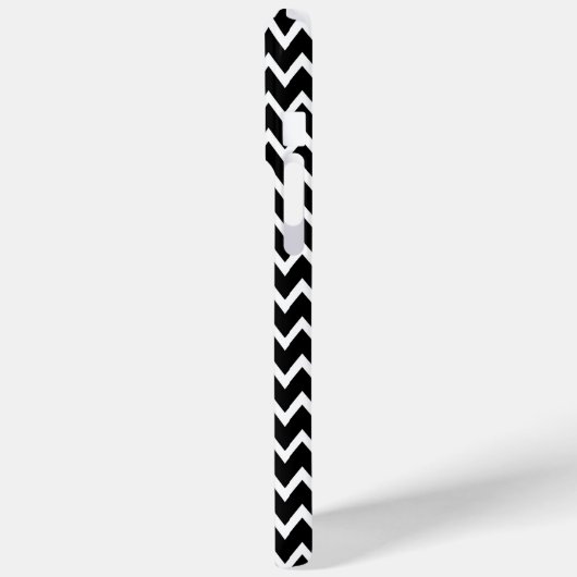 Zwarte en witte Chevron Case-Mate iPhone Case (Achterkant / Links)