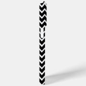 Zwarte en witte Chevron Case-Mate iPhone Case (Achterkant / Rechts)