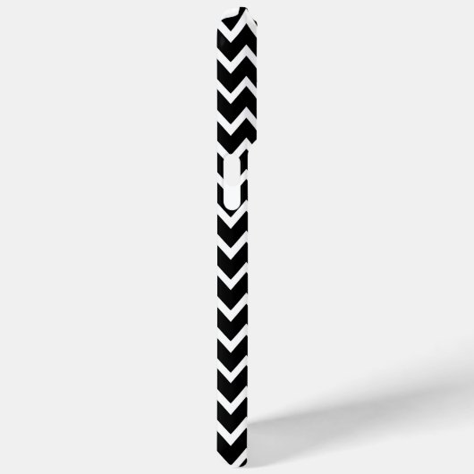 Zwarte en witte Chevron Case-Mate iPhone Case (Achterkant / Rechts)