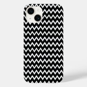 Zwarte en witte Chevron Case-Mate iPhone Case (Achterkant)
