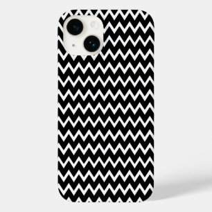Zwarte en witte Chevron Case-Mate iPhone 14 Hoesje
