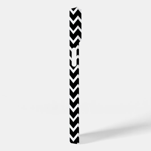 Zwarte en witte Chevron Case-Mate iPhone Case (Achterkant / Rechts)