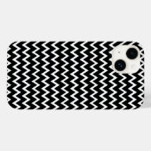 Zwarte en witte Chevron Case-Mate iPhone Case (Achterkant (horizontaal))