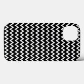 Zwarte en witte Chevron Case-Mate iPhone Case (Achterkant (horizontaal))