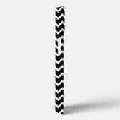 Zwarte en witte Chevron Case-Mate iPhone Case (Achterkant / Rechts)