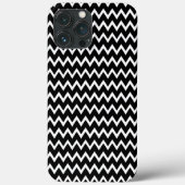 Zwarte en witte Chevron Case-Mate iPhone Case (Achterkant)