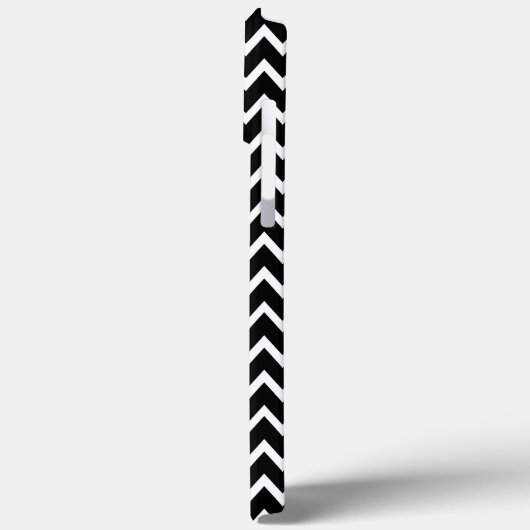 Zwarte en witte Chevron Case-Mate iPhone Case (Achterkant / Links)