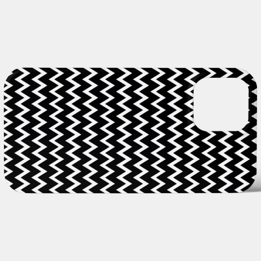 Zwarte en witte Chevron Case-Mate iPhone Case (Achterkant (horizontaal))