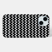 Zwarte en witte Chevron Case-Mate iPhone Case (Achterkant (horizontaal))