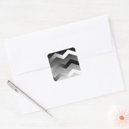 Zwarte en witte Chevron Envelope Stickers