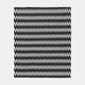 Zwarte en witte Chevron Fleece Deken (Voorkant)
