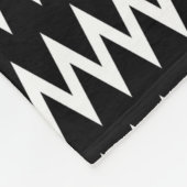 Zwarte en witte Chevron Fleece Deken (Hoek)