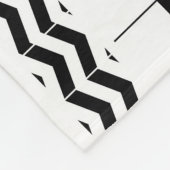 ZWARTE EN WITTE CHEVRON FLEECE DEKEN (Hoek)