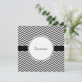 Zwarte en witte Chevron Kaart (Staand voorkant)