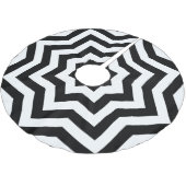Zwarte en witte Chevron Kerstboom Rok (Gekanteld)