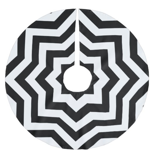 Zwarte en witte Chevron Kerstboom Rok (Voorkant)