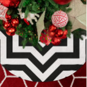 Zwarte en witte Chevron Kerstboom Rok