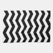 Zwarte en Witte Chevron Kitchen Towel Theedoek (Horizontaal)