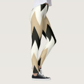 Zwarte en witte Chevron Leggings (Rechts)