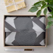 ZWARTE EN WITTE CHEVRON MET HEX WEEFSEL PAPIER (Geschenk)