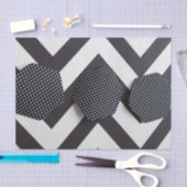 ZWARTE EN WITTE CHEVRON MET HEX WEEFSEL PAPIER (Craft)
