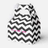 Zwarte en witte Chevron Modern Party Favor Boxes Bedankdoosjes (Voorkant Zijde)