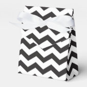 Zwarte en witte Chevron Modern Party Favor Boxes Bedankdoosjes (Voorkant Zijde)