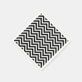 Zwarte en witte Chevron Servet (Hoek)