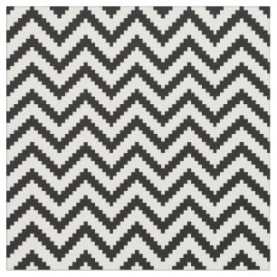 Zwarte en witte Chevron Stof