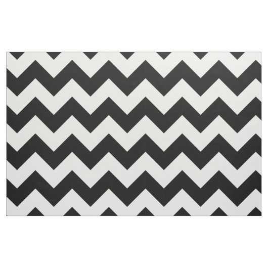 Zwarte en witte Chevron Stof (Fat Quarter)