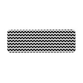 Zwarte en witte Chevron Stripe Etiket (Voorkant)