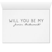 Zwarte en witte Chevron Stripe Junior Bridesmaid (Binnen Horizontaal (Onder))