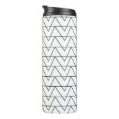Zwarte en witte Chevron Stripe Thermosbeker (Geroteerd rechts)