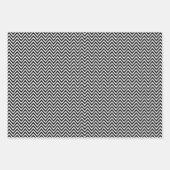 Zwarte en witte  Chevron Stripes Inpakpapier Vel (Voorkant)