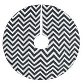 Zwarte en witte Chevron Stripes Kerstboom Rok (Voorkant)