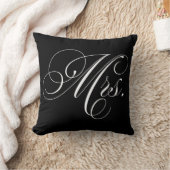 Zwarte en witte Chevron Stripes Mrs. Kussen (Deken)