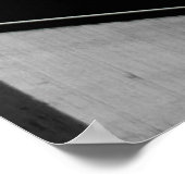 ZWARTE EN WITTE CHEVRON WALLPAPIER POSTER (Hoek)