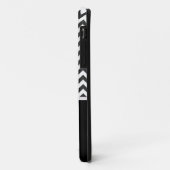 Zwarte en witte Chevron Zigzag. Aangepast monogram Case-Mate iPhone Case (Achterkant/links)