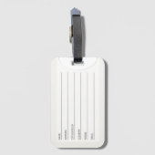 Zwarte en witte Chevrons Bagagelabel (Achterkant verticaal)