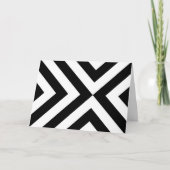 Zwarte en witte Chevrons Bedankkaart (Voorkant)