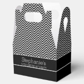 Zwarte en Witte Chevrons Birthday Party Bedankdoosjes (Geopend)