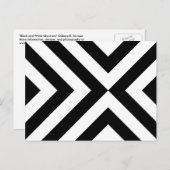 Zwarte en witte Chevrons Briefkaart (Voorkant / Achterkant)