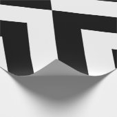 Zwarte en witte Chevrons Cadeaupapier (Hoek)